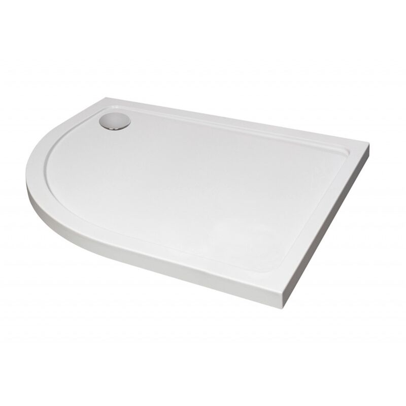 1000mm X 800mm Offset Quadrant Shower Tray - Left- Stone Resin