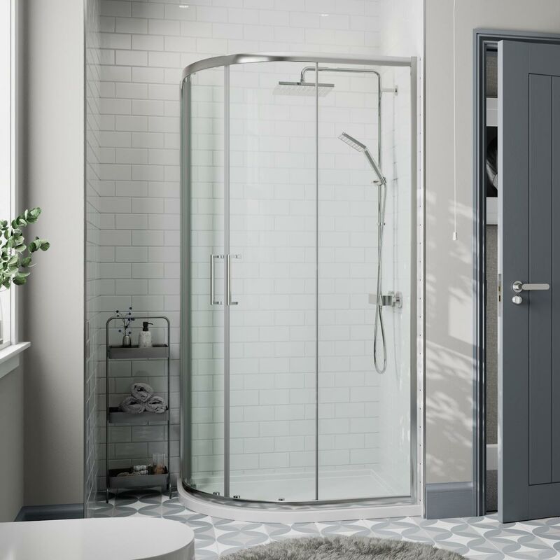 1000x800mm lh Offset Quadrant Shower Enclosure 8mm Safety Glass - Clear