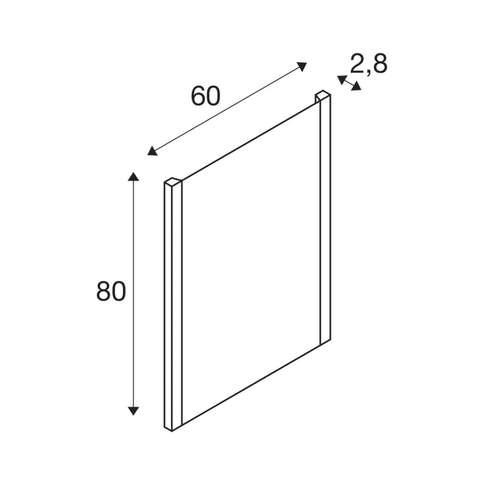 SLV Trukko LED wall mirror CCT angular 80 x 60 cm
