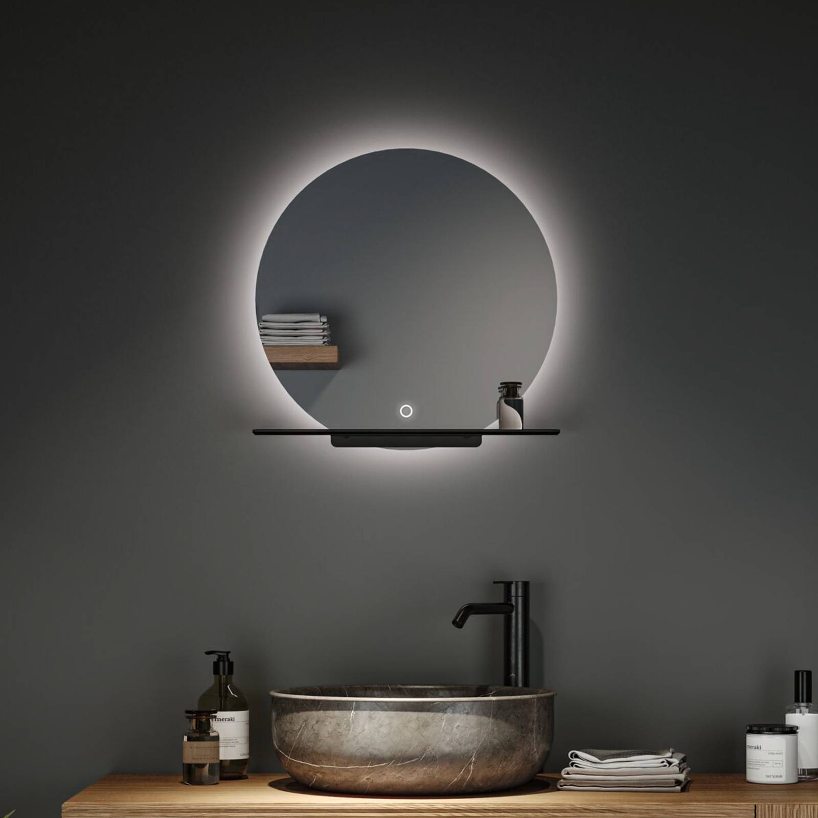 Paulmann MIRO LED wall mirror CCT Ø50cm Backlight