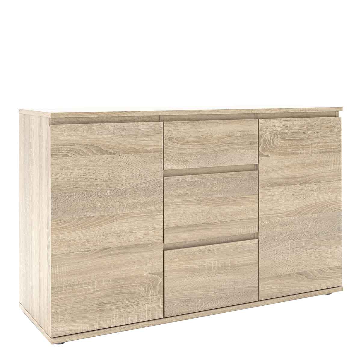 Nova 3 Drawers, 2 Doors Sideboard, Oak