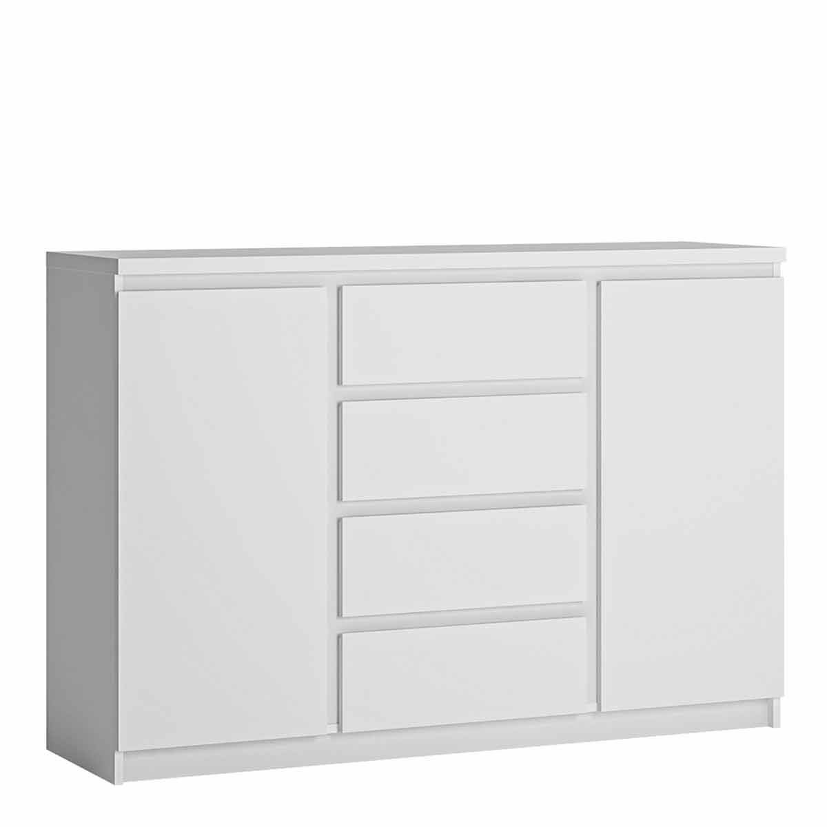 Fribo 2 Door Sideboard with 4 Drawers, white