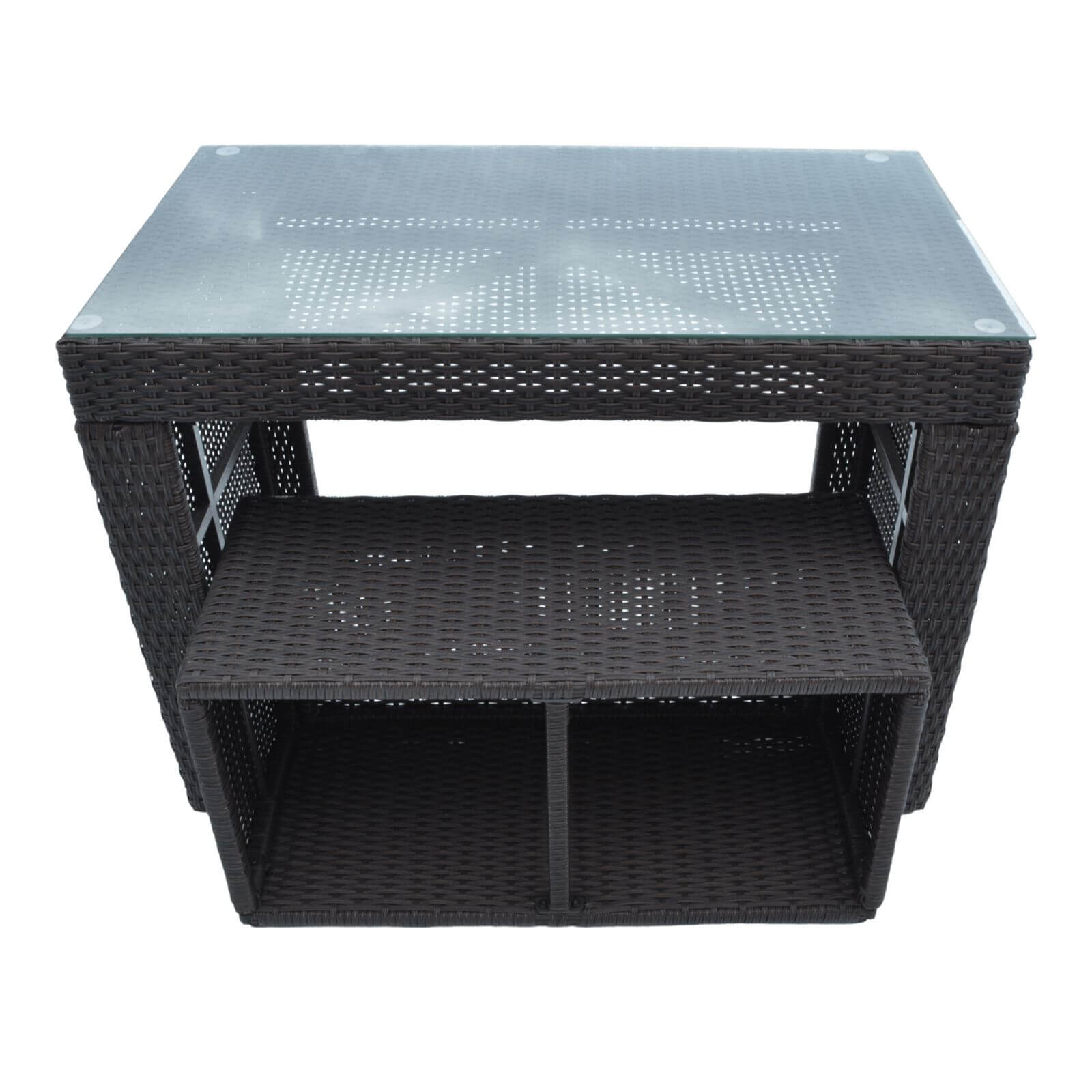 Canadian Spa Rattan Square Straight Spa Bar & Stool