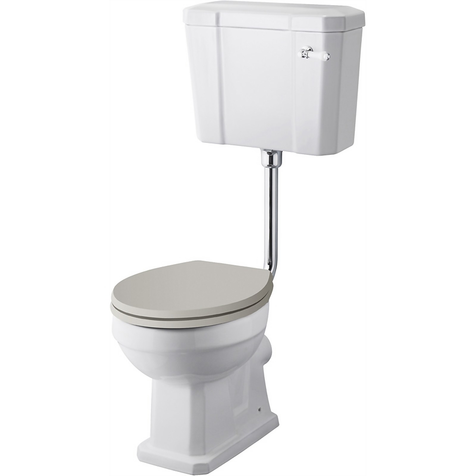 Balterley Harrington Comfort Height Low Level WC Pan, Cistern and Flush Pipe Kit
