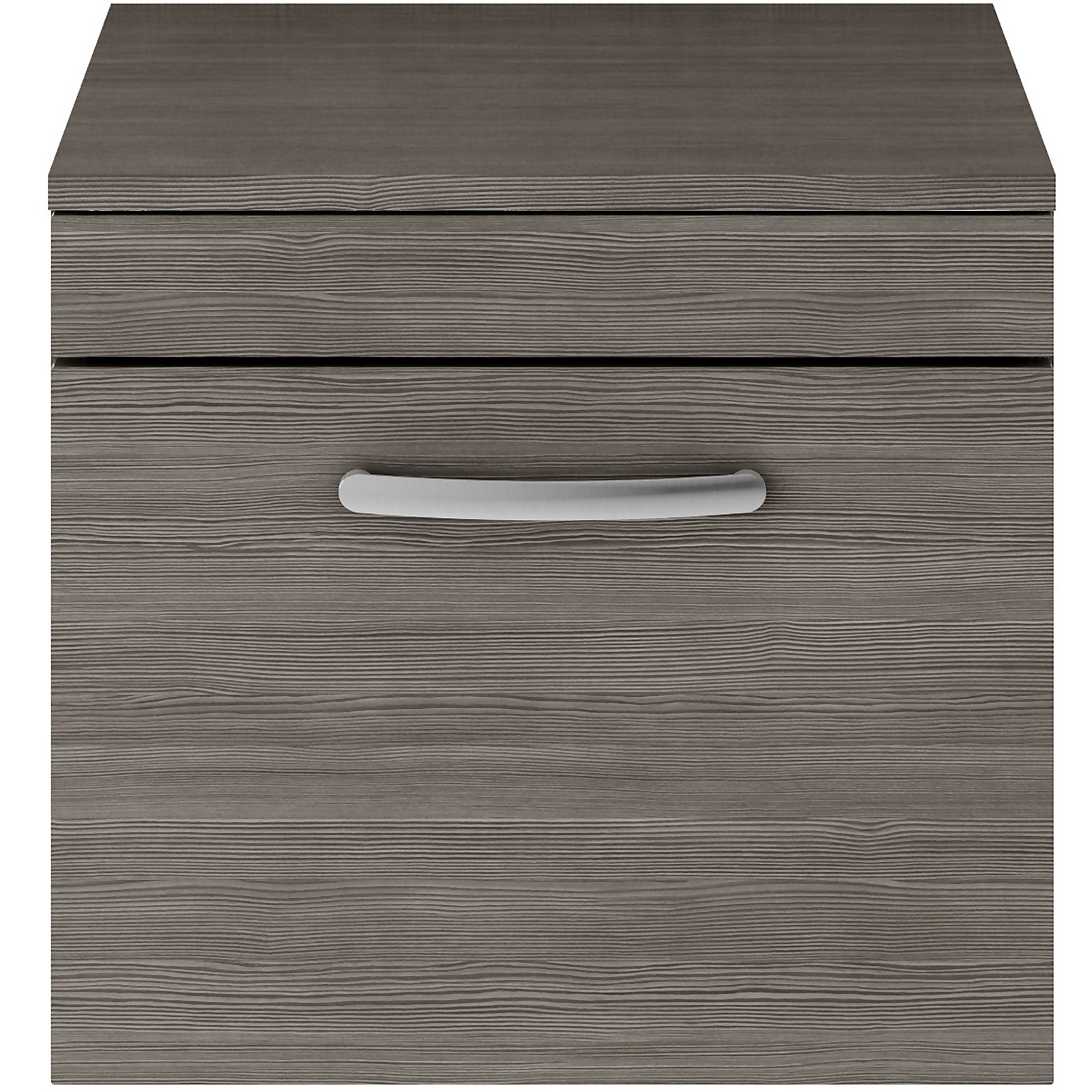 Balterley Rio 500mm Wall Hung Single Drawer Vanity With Worktop - Brown Grey Avola