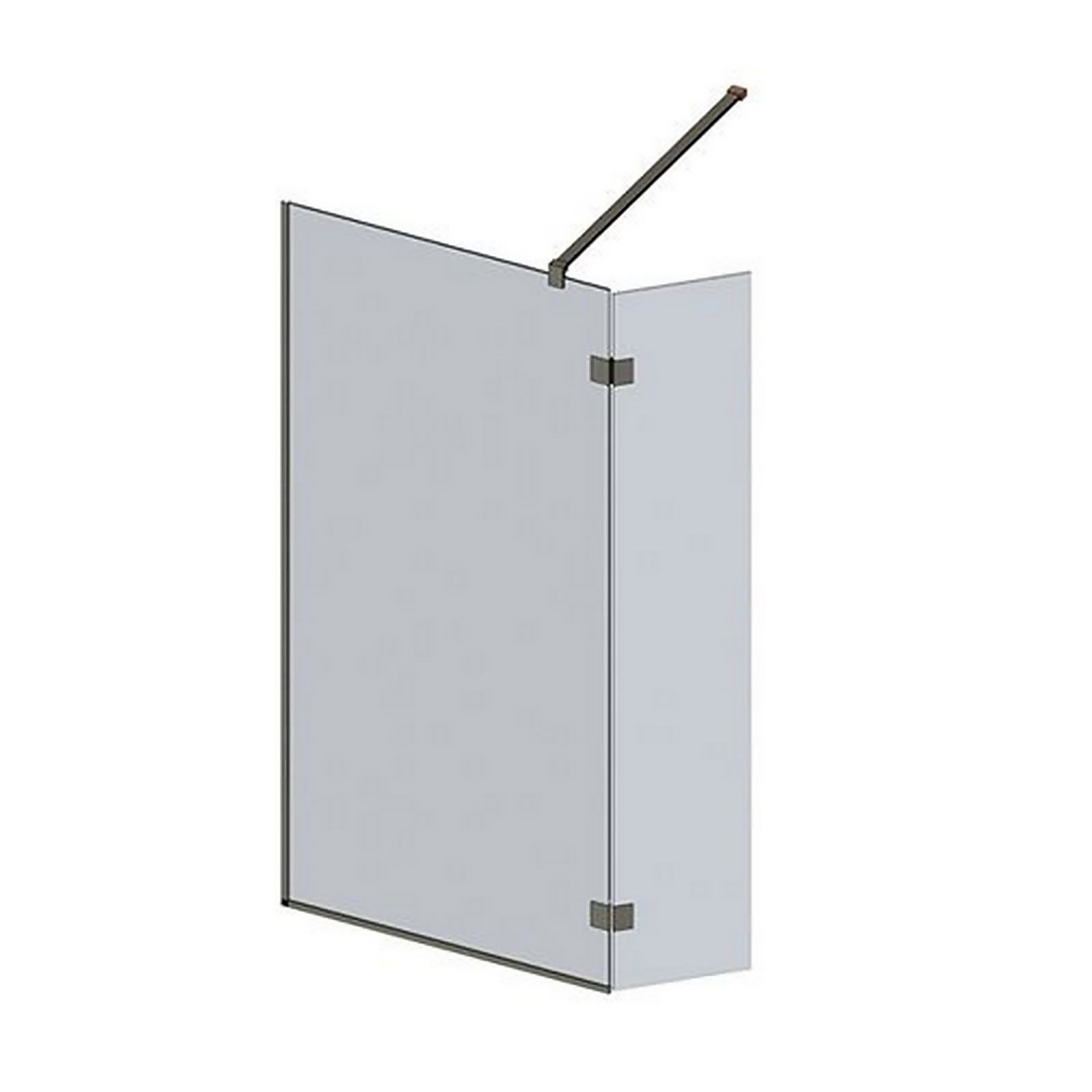 Bathstore Wet Room Screen & Pivot Screen 900/350  x 2000mm - Chrome