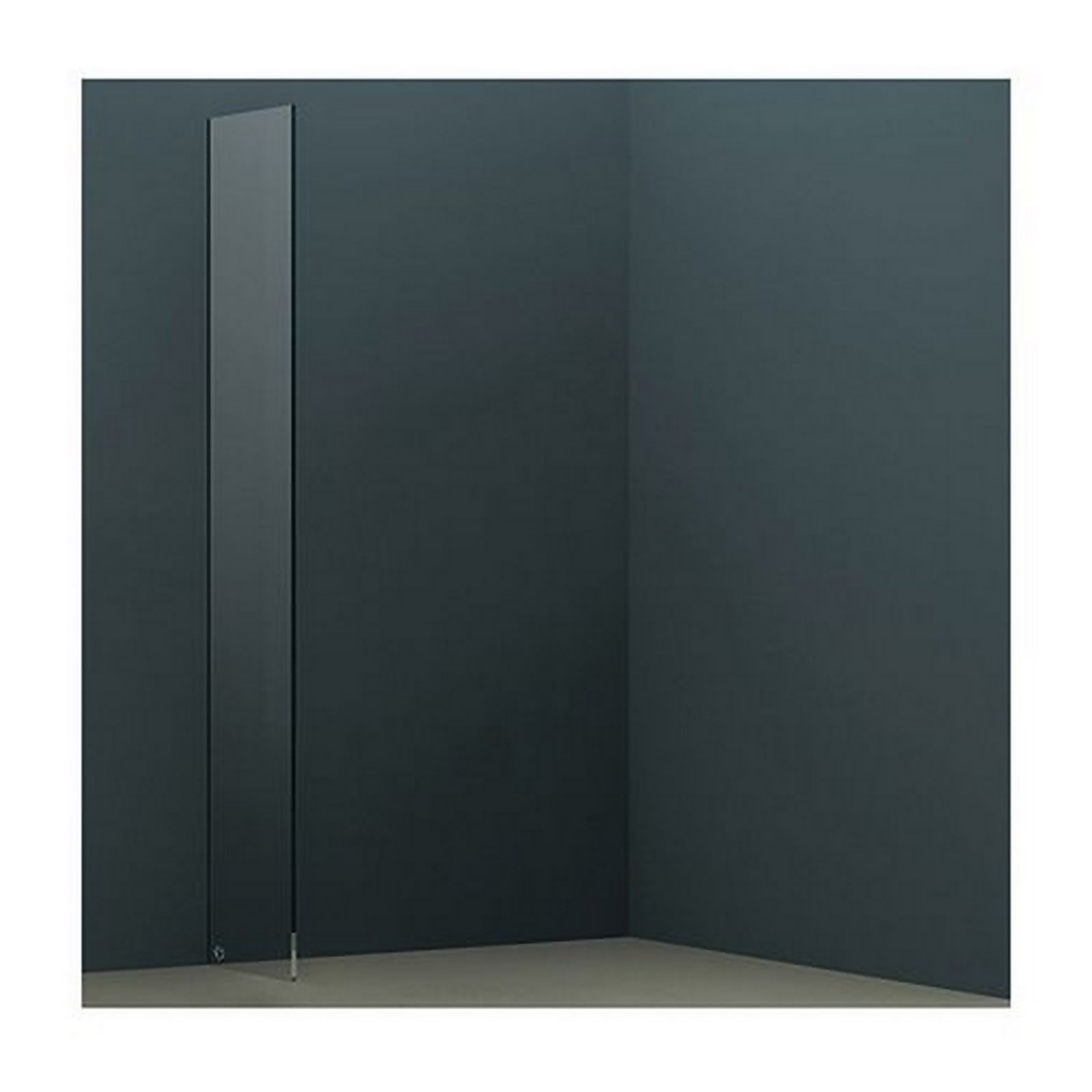 Bathstore Wet Room Screen with Wall Bar 2000 x 700mm - Black