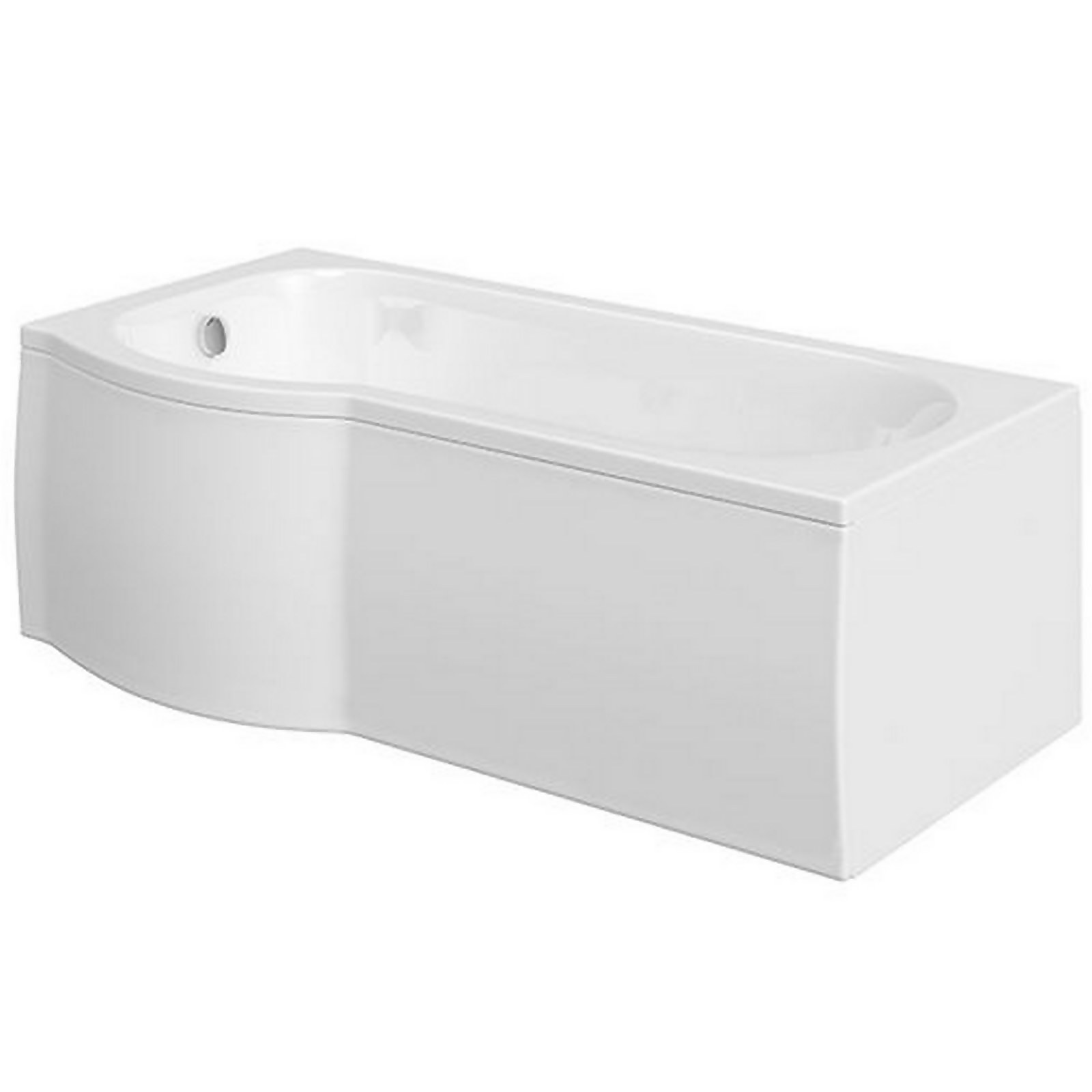 Bathstore Pilma P-shaped Left Hand Shower Bath - 1700 x 750mm