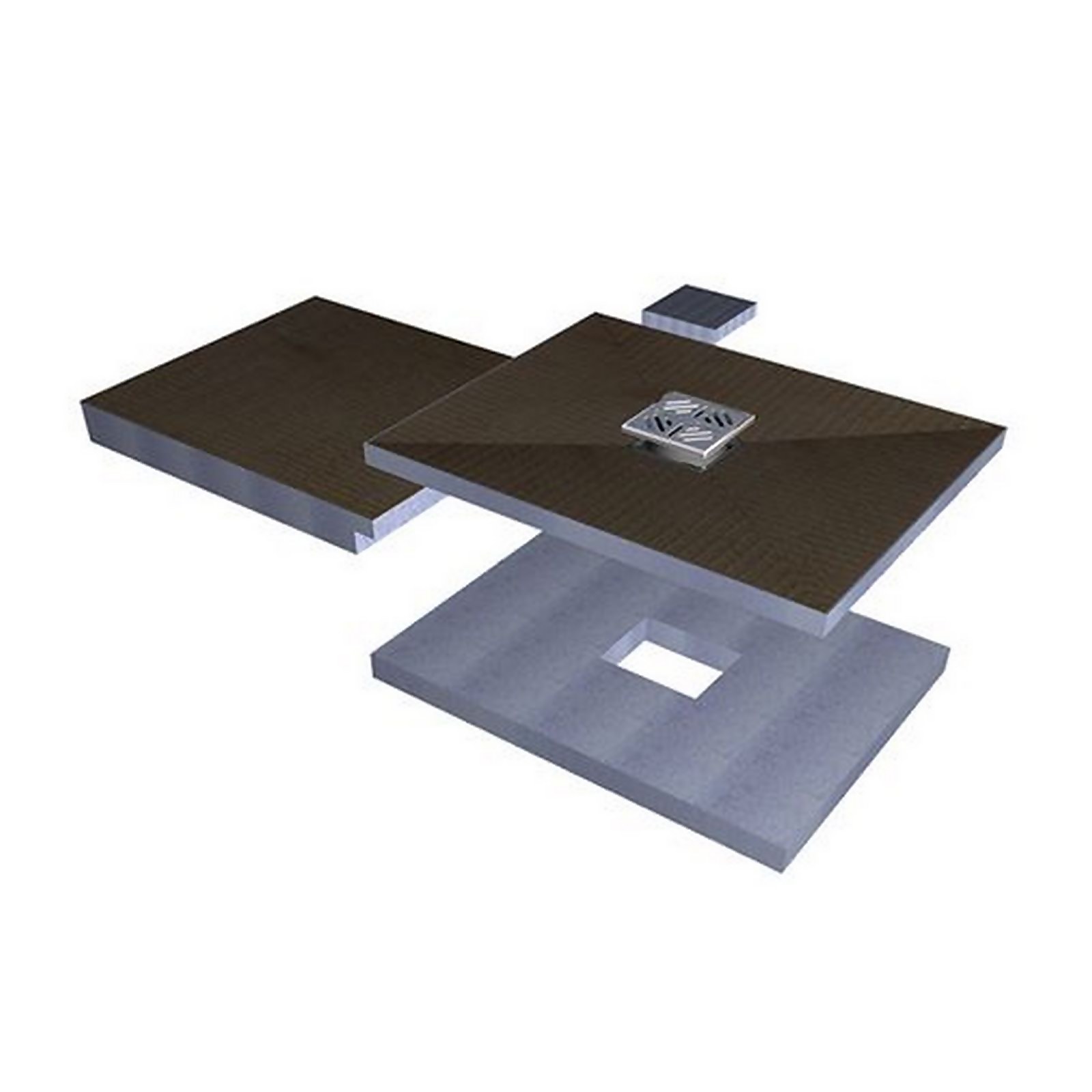 Bathstore Square Raised Wetroom Tray Kit 1850 x 750 x 140mm
