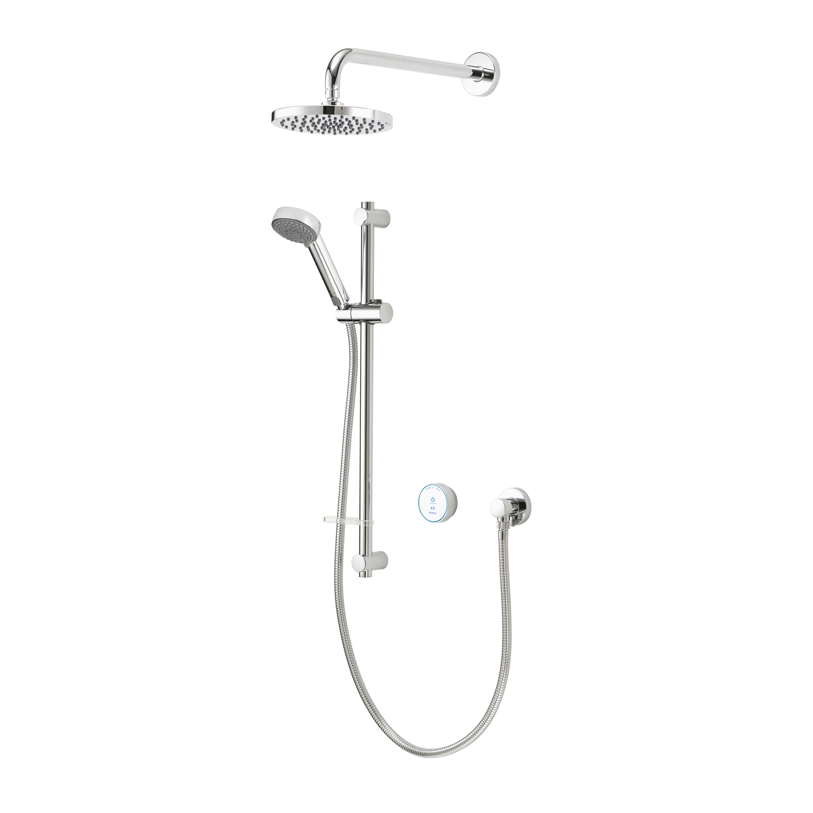 Aqualisa Quartz Blue Digital Shower & Wall Head Kit for Pumped Boilers