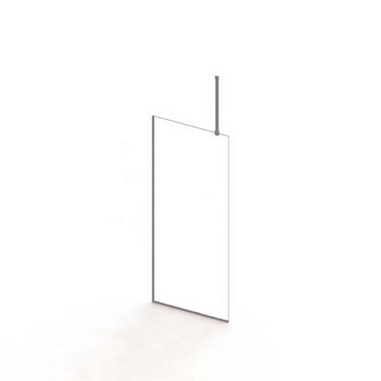 Bathstore Etta Wetroom Screen with Ceiling Arm 2000x900mm in Bronze