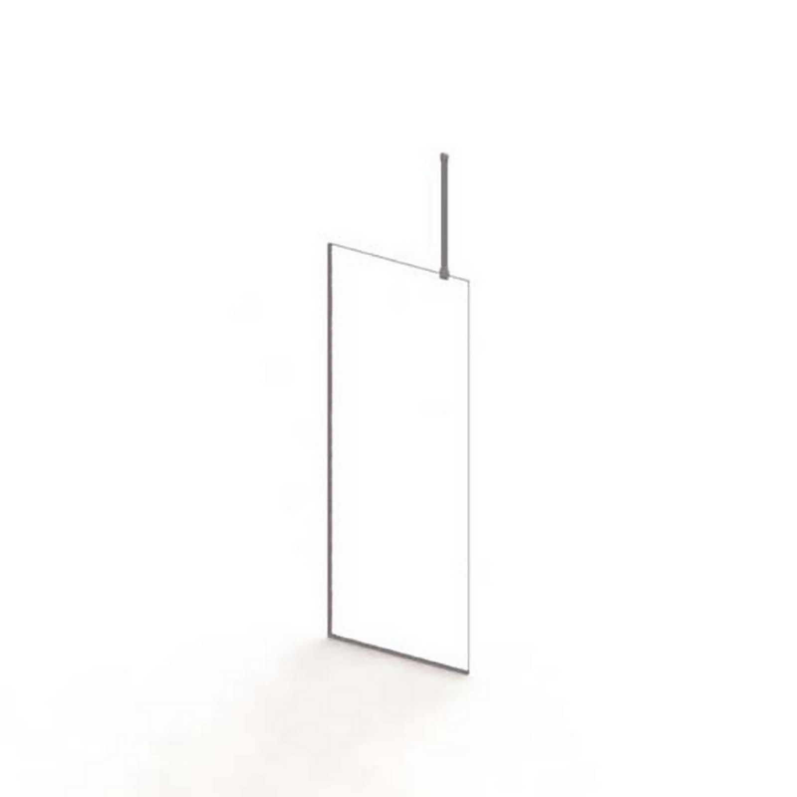 Bathstore Etta Wetroom Screen with Ceiling Arm 2000x700mm in Bronze