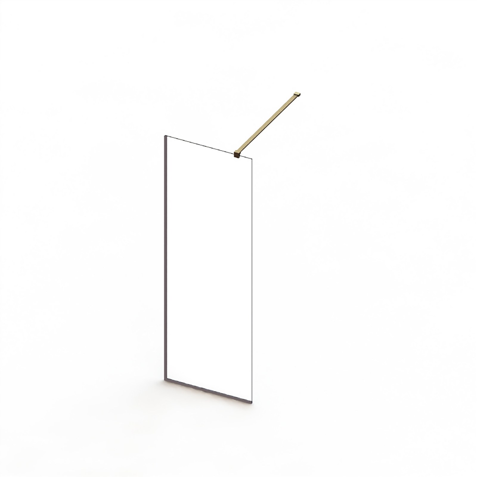 Bathstore Etta Wetroom Screen with Wall Arm 2000 x 1200mm in Bronze