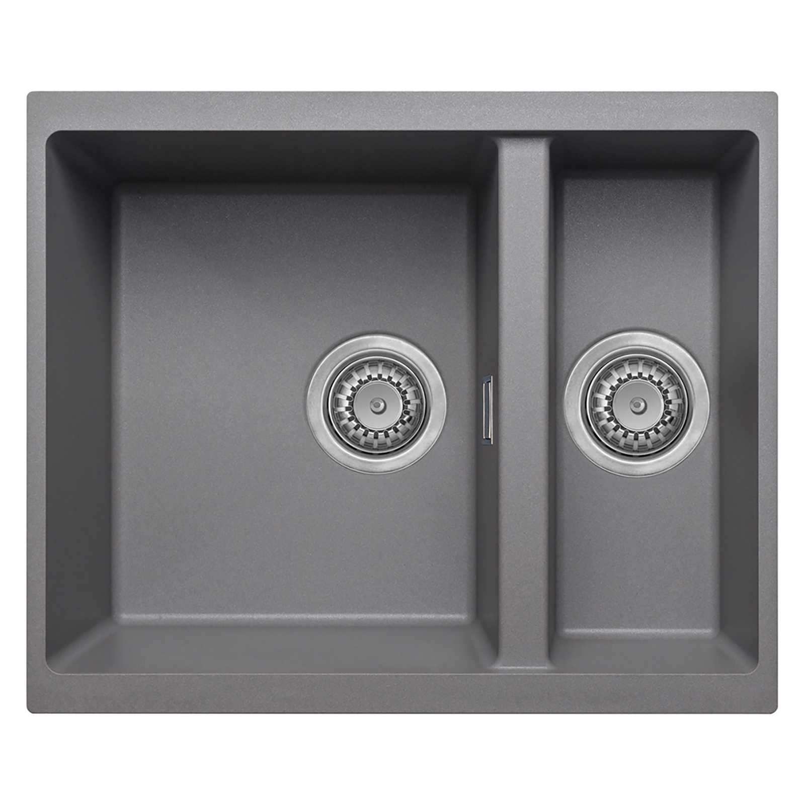 Carysil Reversible 1.5 Bowl Inset/Undermount Granite Kitchen Sink - Grey