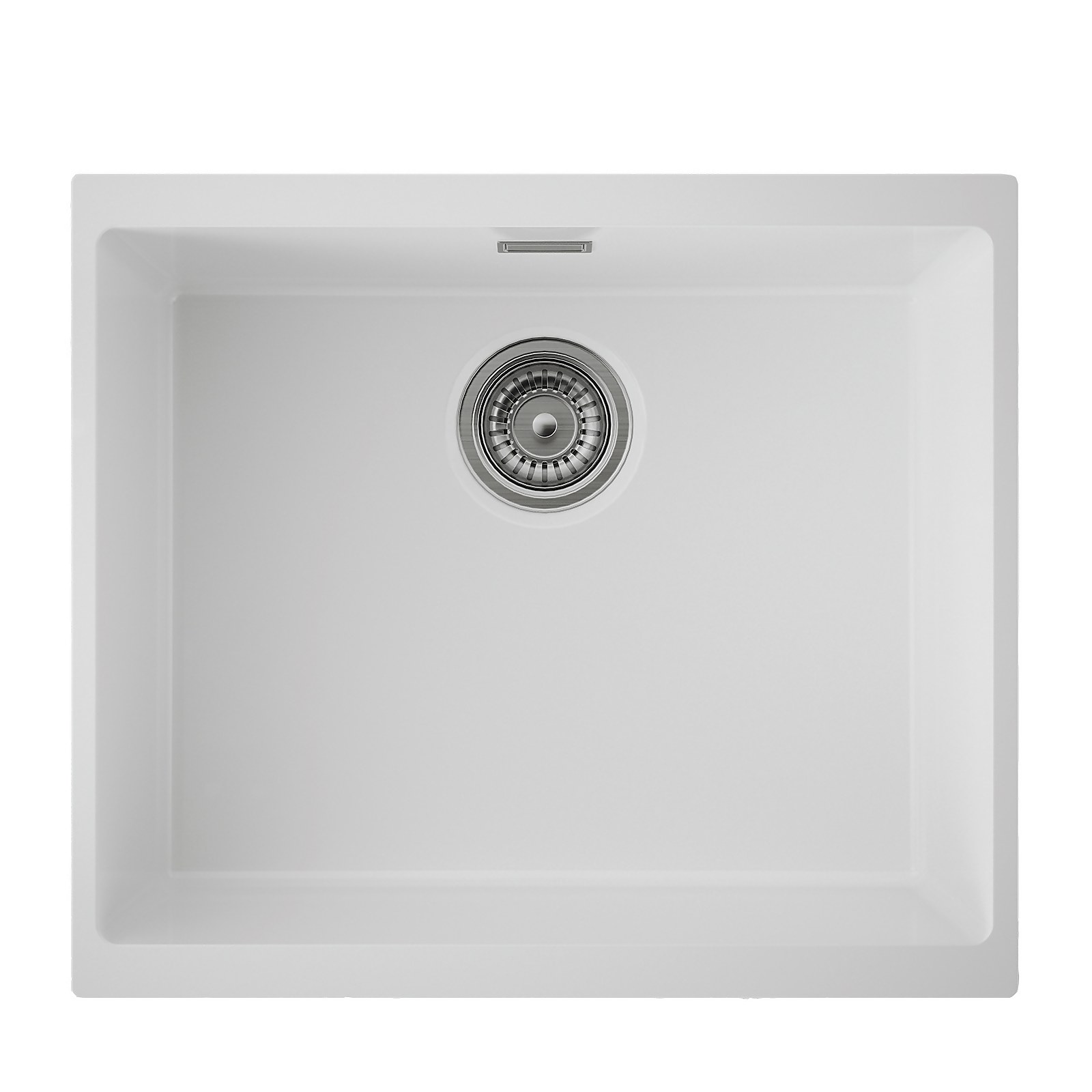Carysil 1 Bowl Inset/Undermount Ceramic Kitchen Sink - White