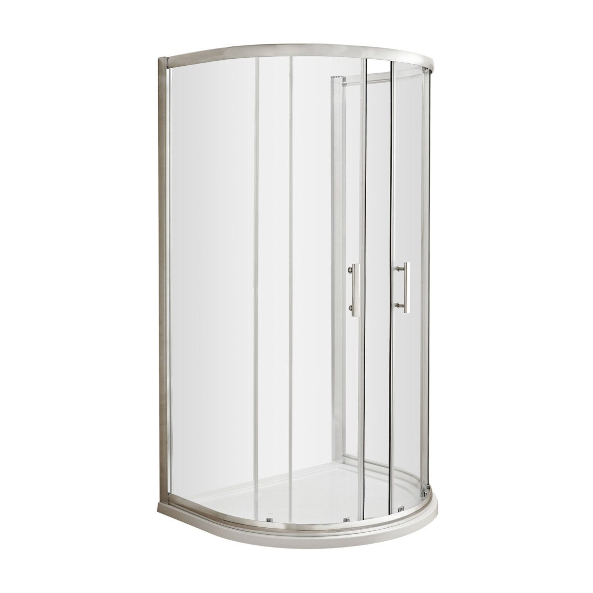 Nuie Pacific 1050mm D Shape Enclosure - Polished Chrome