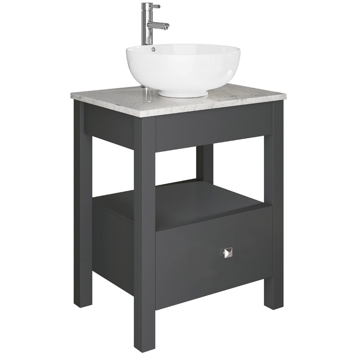 Tristan Alexander Glyndebourne 600mm 1 Drawer Washstand - Slate Grey