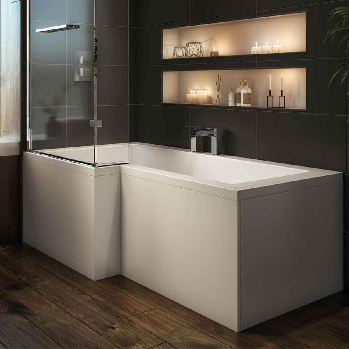 Synergy Berg 1700Mm Left Hand L Shaped Bath