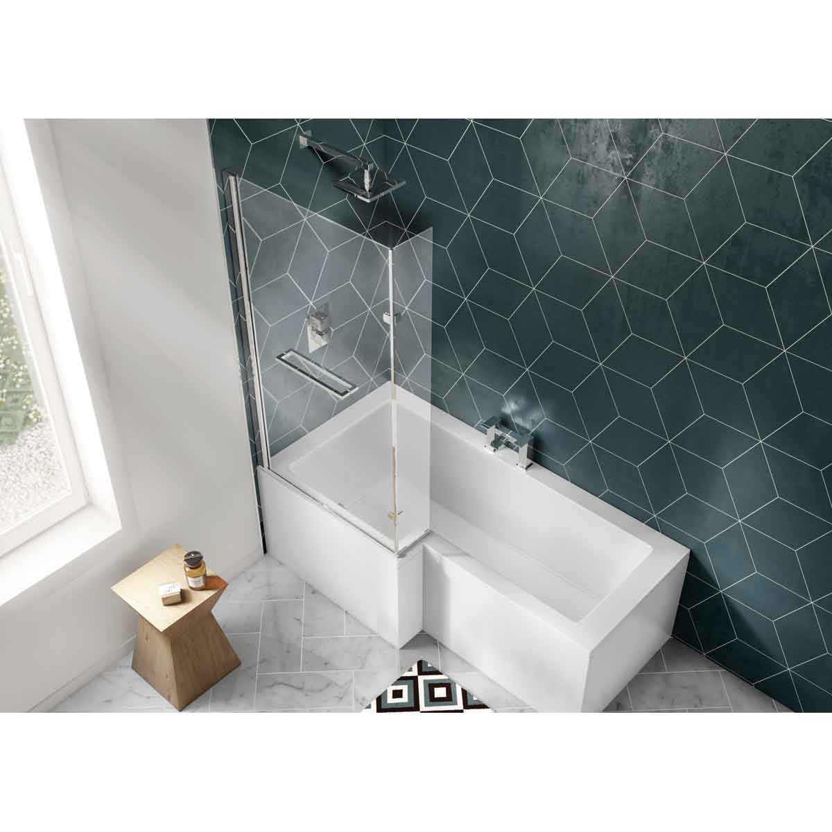 Synergy Elite 1675Mm Left Hand L Shape Premier Shower Bath