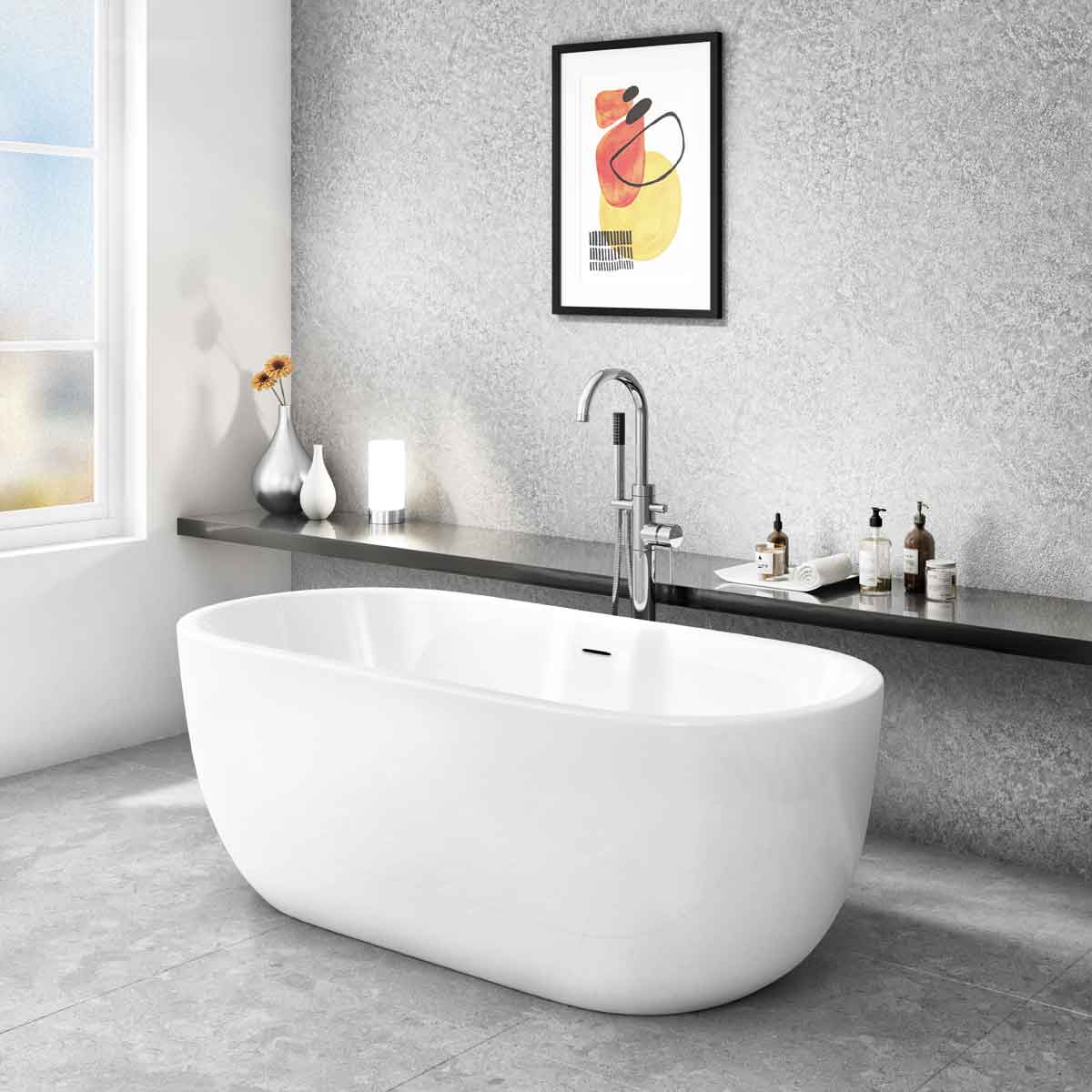 Synergy San Marlo 1700Mm Matt White Double Ended Bath