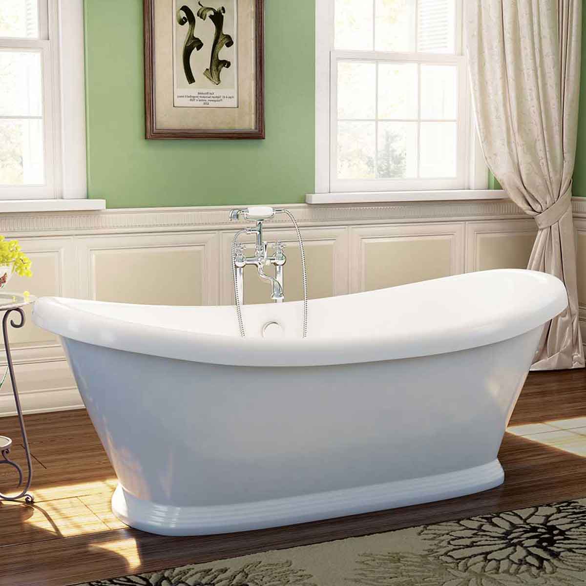 Synergy Boat 1770Mm Traditional White Freestanding Bath