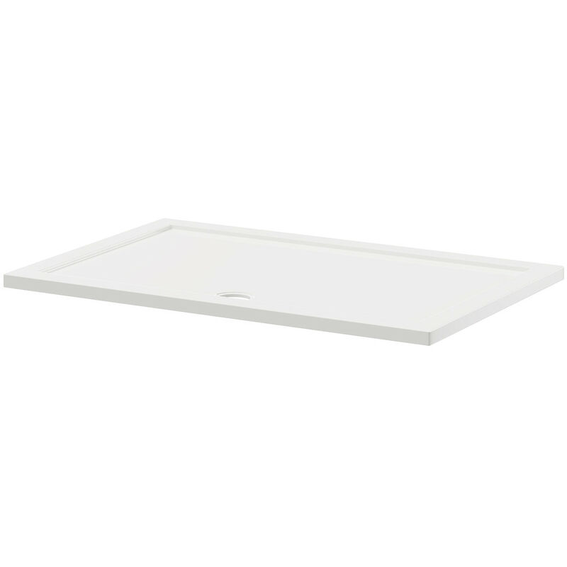 Wholesale Domestic Pearlstone 1400mm x 900mm x 40mm Rectangular Shower Tray - White