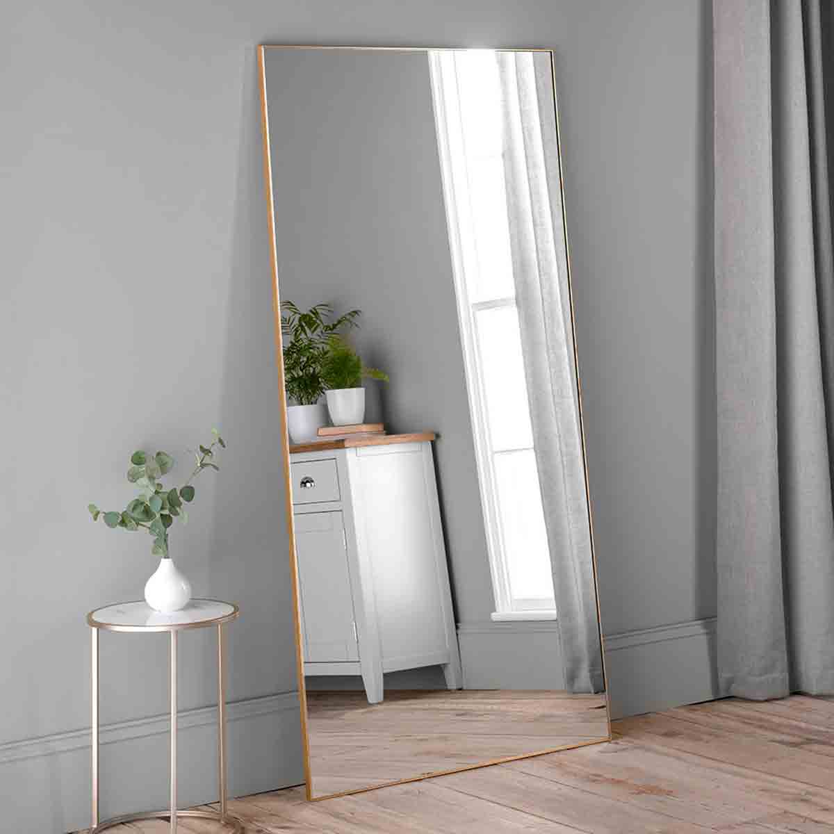 Yearn Mirrors Yearn Minimal Full Length Mirror Gold 180X90Cm
