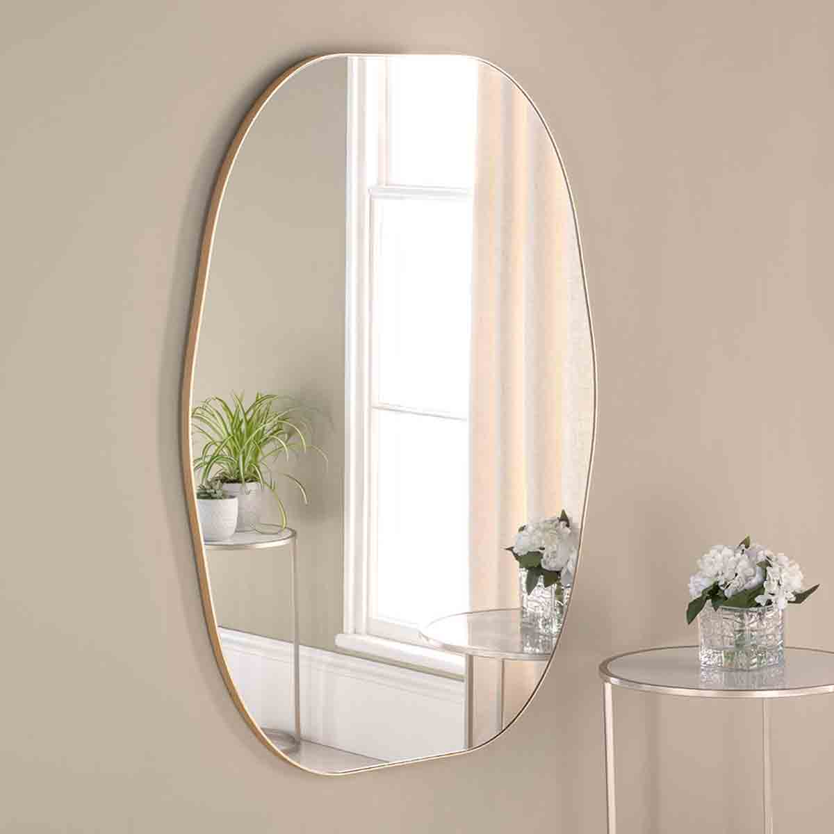 Yearn Mirrors Yearn Minimal Oslo Mirror Gold 111X81Cm