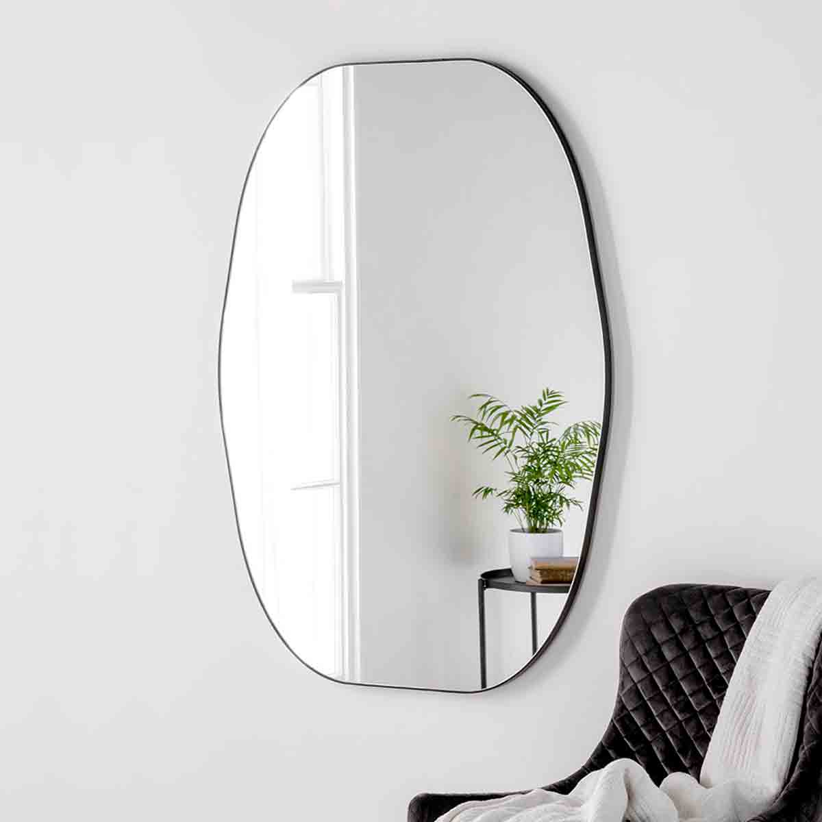 Yearn Mirrors Yearn Minimal Oslo Mirror Black 111X81Cm