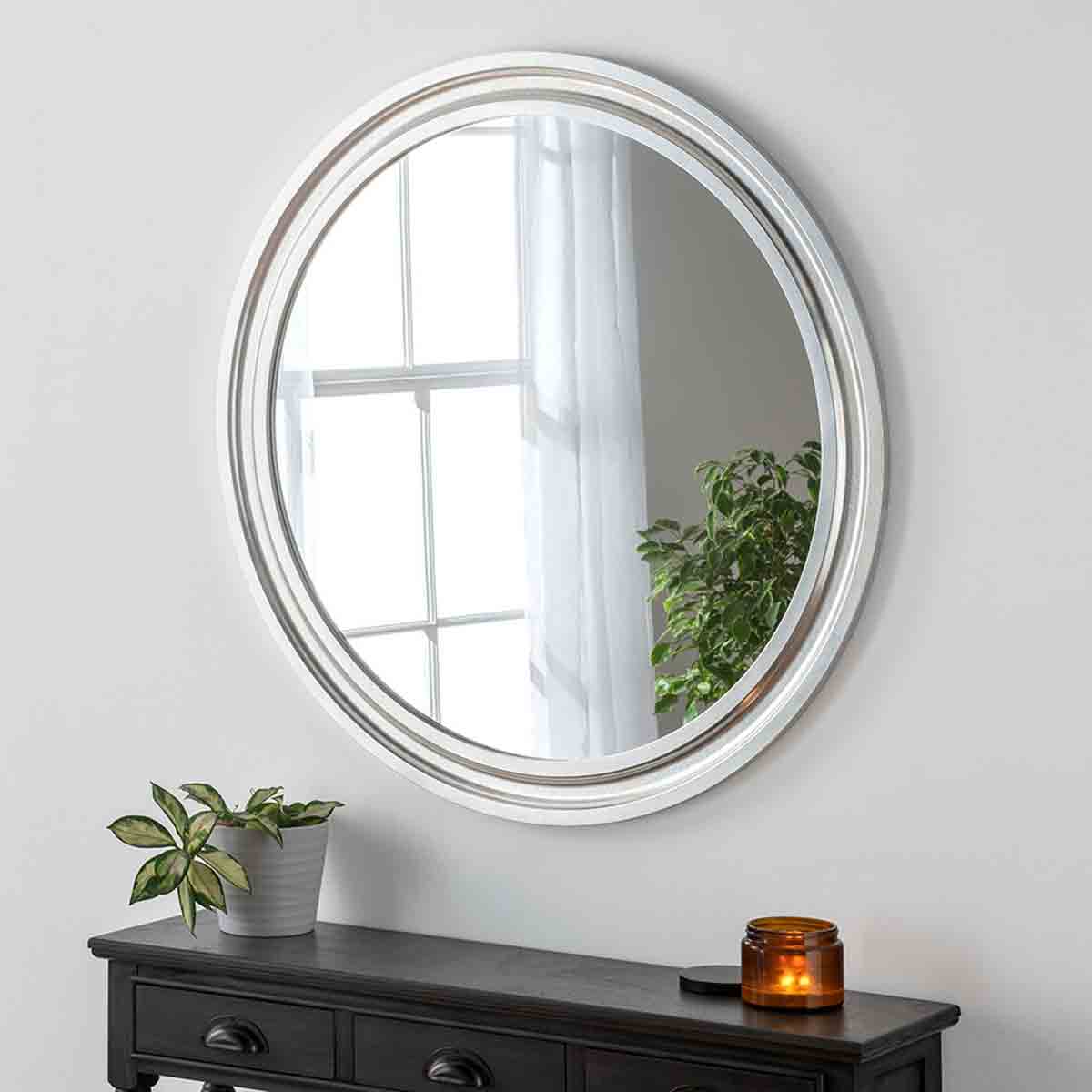 Yearn Mirrors Yearn Bohemian Round Mirror Silver 120Cm