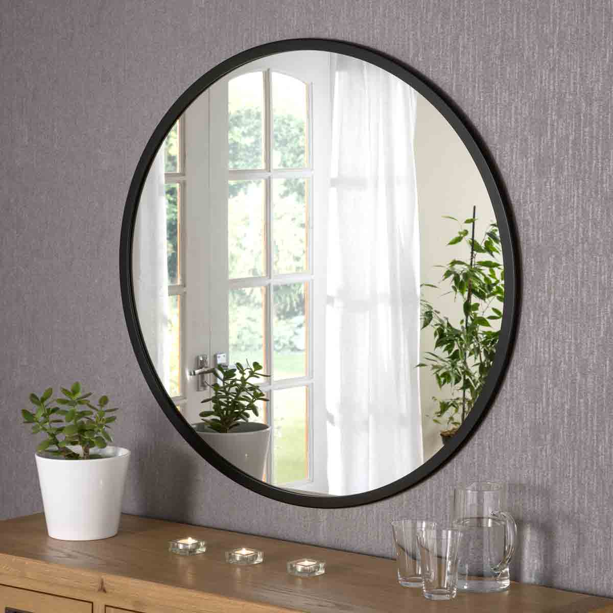 Yearn Mirrors Yearn Classic Round Black Mirror 110Cm
