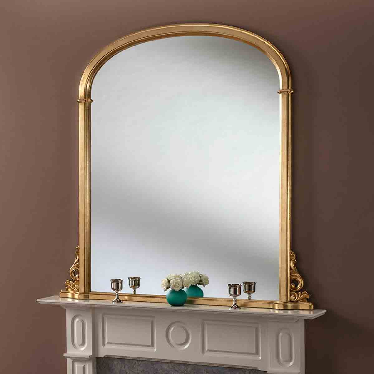Yearn Mirrors Yearn Oversized Overmantle Mirror Gold 127X127Cm