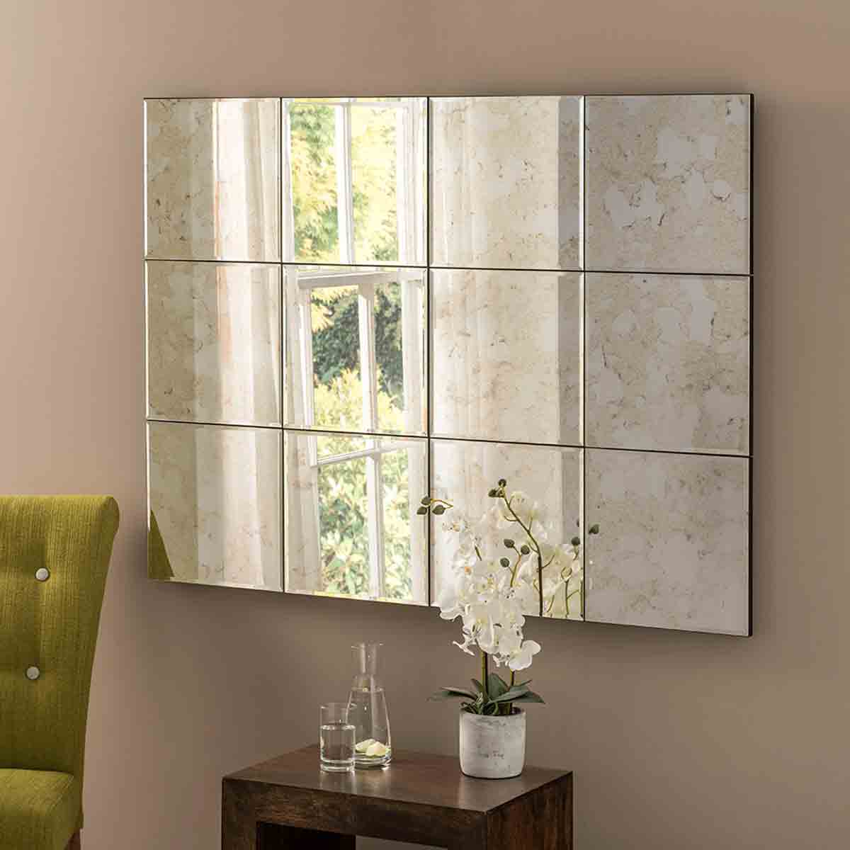 Yearn Mirrors Yearn Antique Mottled Panel Mirror 123X92Cm
