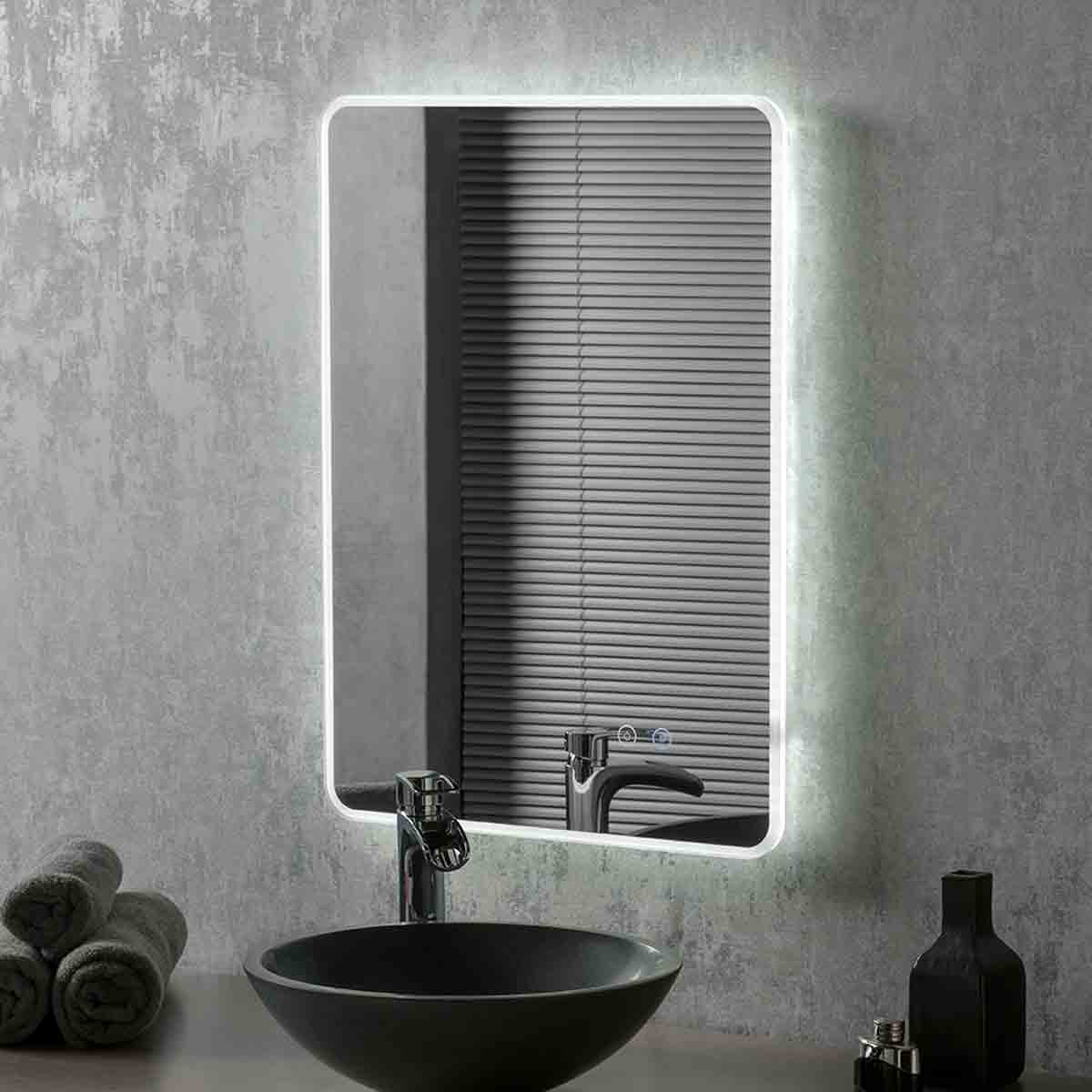 Yearn Mirrors Yearn Led Portrait Bathroom Mirror With Anti-fog 50(w)x70Cm(h)