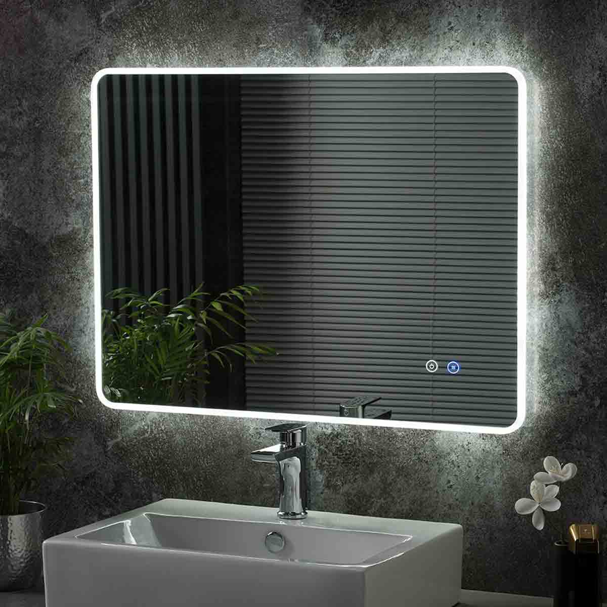 Yearn Mirrors Yearn Led Landscape Bathroom Mirror With Anti-fog 80(w)x60Cm(h)