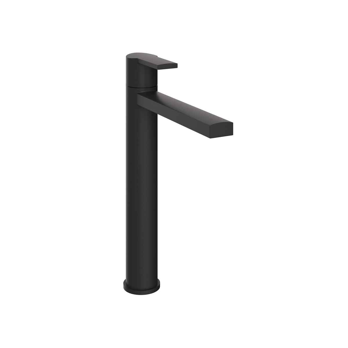 Deccado Delta Tall Mono Basin Tap With Slotted Waste - Matt Black