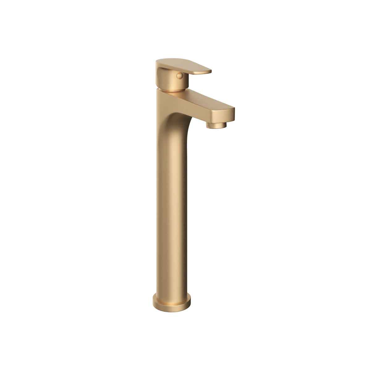 Deccado Alma Tall Mono Basin Tap With Slotted Waste - Brushed Brass