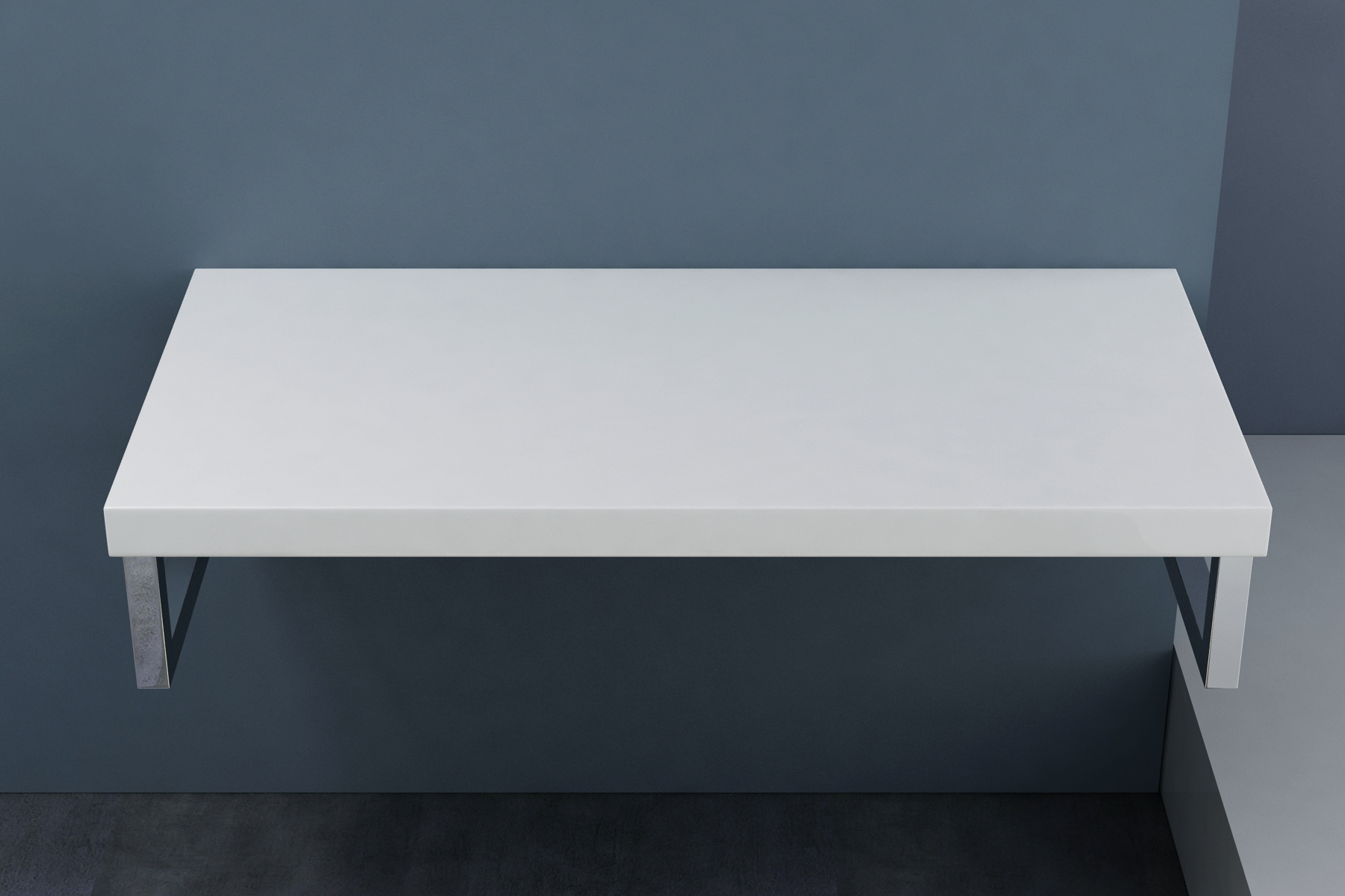 Stone Resin Shelf Surface for Counter Top Basin Include Stainless Steel Brackets 1000 x 500mm