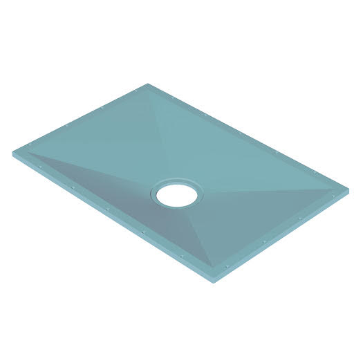 AKW Tuff Form Wet Room Former with TF75 Gravity Waste 1135mm x 770mm - 21014