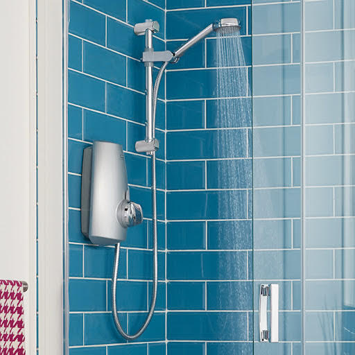 Aqualisa Aquastream Thermostatic Power Shower With Pump - Satin Chrome 813.40.01
