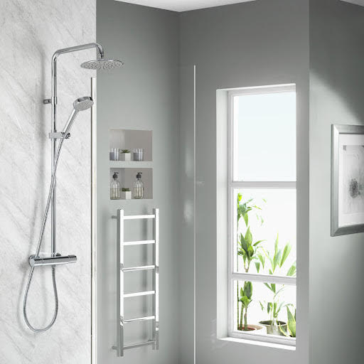 Aqualisa Midas 110 Thermostatic Bar Mixer Shower with Adjustable & Fixed Head - MD110SC