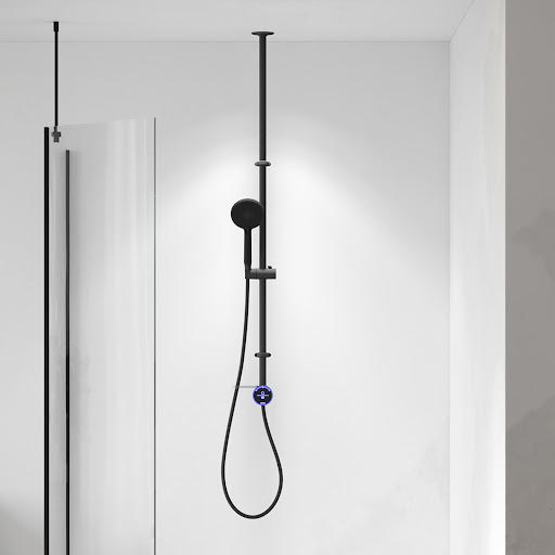 Aqualisa Smart Glo Exposed Digital Shower - Black (HP/Combi) GLOMB.A1.EV.22