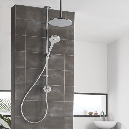 Aqualisa Unity Q Smart Shower - Exposed with Adjustable & Ceiling Fixed Head (HP/Combi)