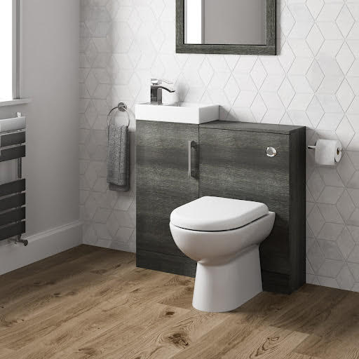 Artis Breeze Grey Toilet & Basin Vanity Unit Combination with Door 900mm