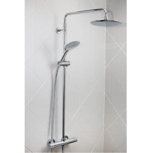 Bristan Carre Thermostatic Bar Mixer Shower with Adjustable & Fixed Head CR SHXDIVFF C