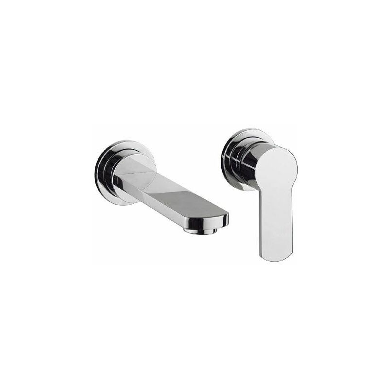 Wisp 2 Hole Wall Mounted Basin Mixer Tap Set - Chrome - WP120WNC - Chrome - Crosswater