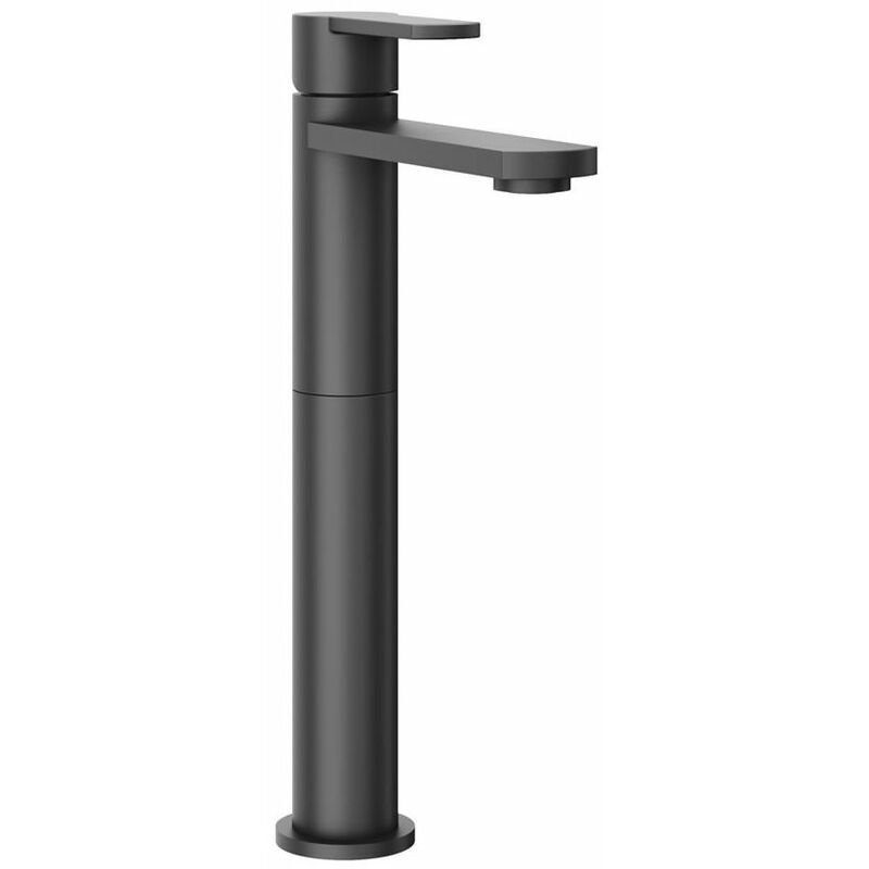 Wisp Monobloc Tall Basin Mixer Tap without Pop Up Waste - Matt Black - WP112DNM - Matt Black - Crosswater