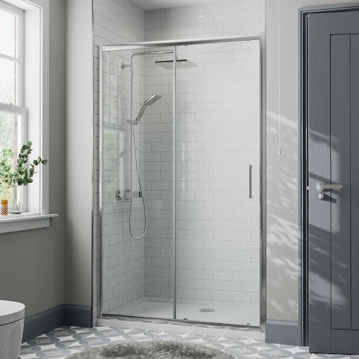 Diamond Sliding Shower Door 1400mm - 8mm