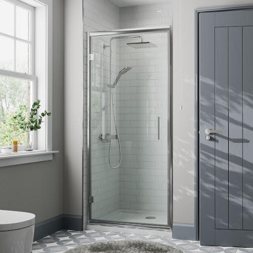 Diamond Framed Hinged Shower Door 760mm - 8mm