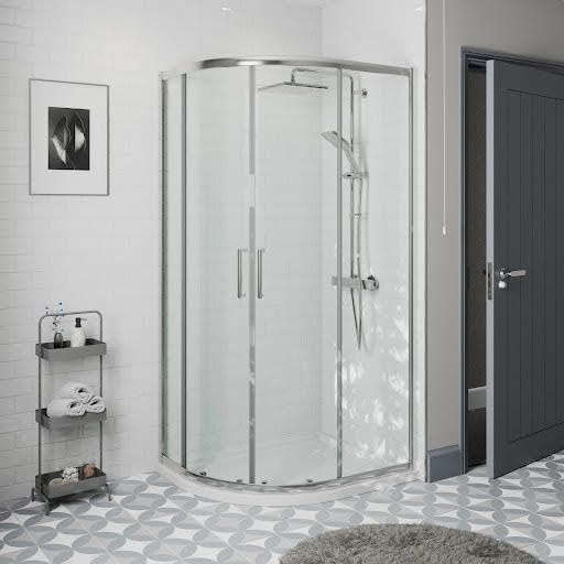 Diamond Offset Quadrant Shower Enclosure 1000 x 800mm (Left Hand) - 8mm